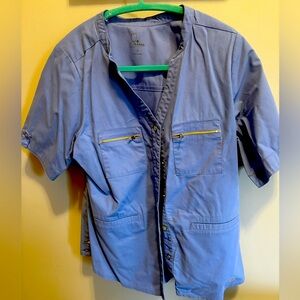 Jaanuu Scrub Top Size Small Blue